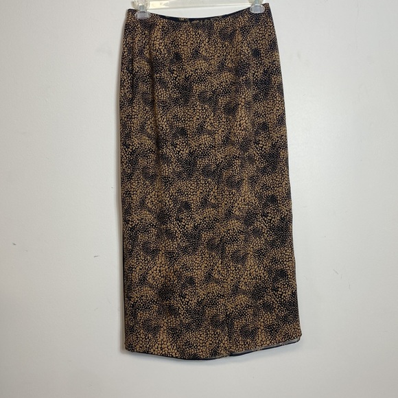 Emma James Black & Tan Print Sleeveless Top & Mid Skirt Size 14 - Picture 6 of 15